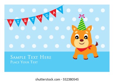 cute puppy birthday greeting card