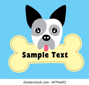 cute puppy bone board