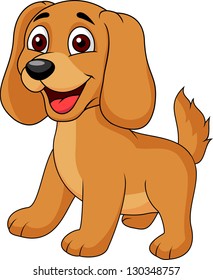 Cute Puppy Cartoon Stock Vector (Royalty Free) 130348757 | Shutterstock