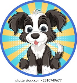 Cute Puppy Cartoon Character illustration