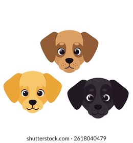 Cute puppy cartoon, vector illustration