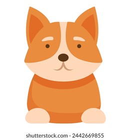 Cute puppy cat icon cartoon vector. Sad home stand. Owner home animal