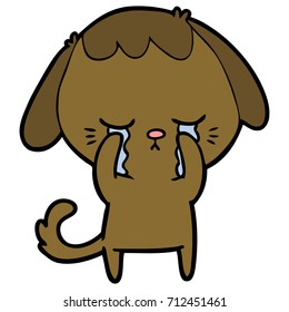 tira cómica de cachorro lindo llorando