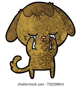tira cómica de cachorro lindo llorando