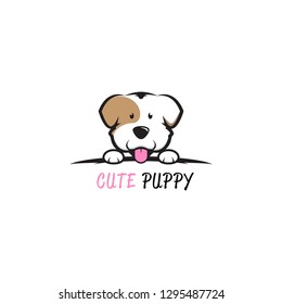 cute puppy dog cartoon vector
