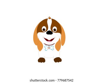 Cute Puppy Dog - Cartoon Vector Image
