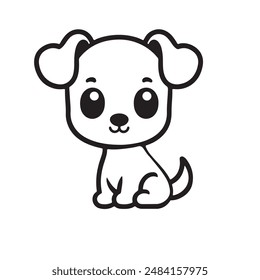 Cute puppy dog ,clip art , vector