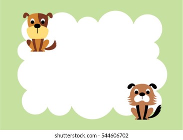 cute puppy dog friend card