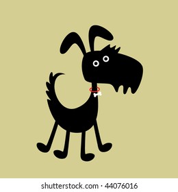 cute puppy dog greeting