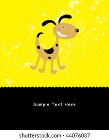 cute puppy dog greeting