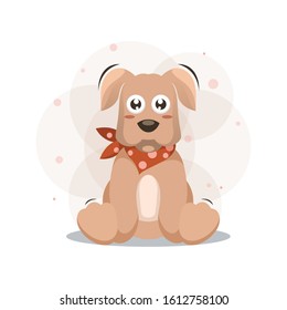 cute puppy dog illustration cartoon