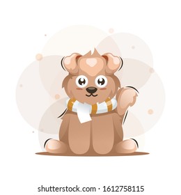 cute puppy dog illustration cartoon