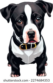 Cute puppy dog illustration vector