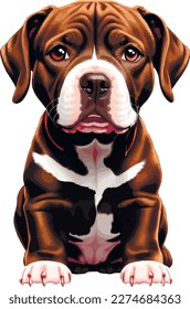 Cute puppy dog illustration vector