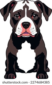 Cute puppy dog illustration vector