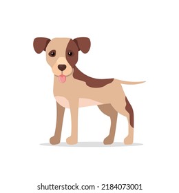 Cute puppy dog isolated on white background. Vector stock