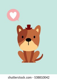 cute puppy dog love card