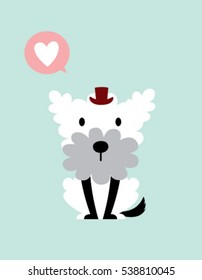 cute puppy dog love card
