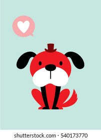 cute puppy dog love card