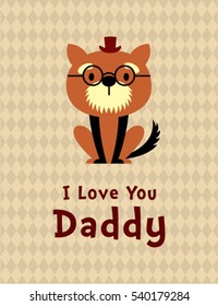 cute puppy dog i love you daddy gift card