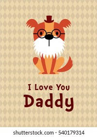 cute puppy dog i love you daddy gift card