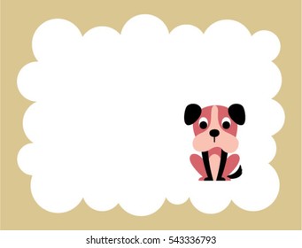 cute puppy dog message card
