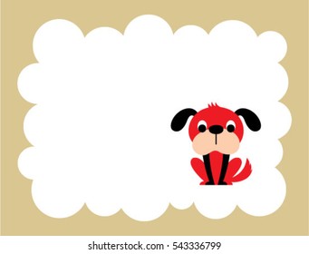 cute puppy dog message card