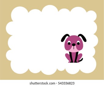 cute puppy dog message card