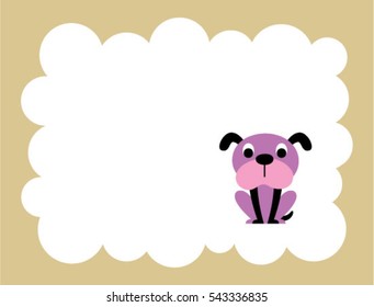 cute puppy dog message card
