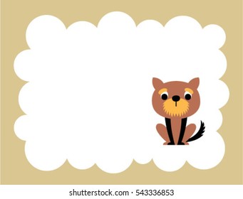 cute puppy dog message card