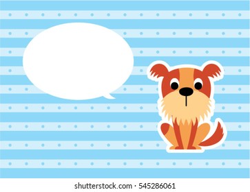 cute puppy dog message card
