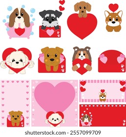 cute puppy, Valentine’s dog, romantic puppy, heart dog illustration, Valentine pet, love dog clip art, puppy with hearts, Valentine’s pet design, adorable dog