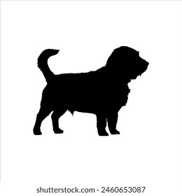 Cute puppy dog silhouette isolated on white background. Dog icon vector illustration design.
