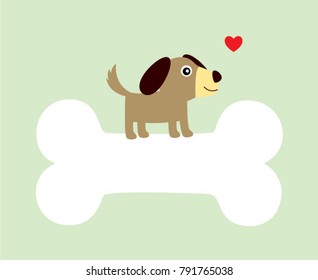 cute puppy dog valentine greeting card