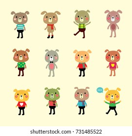 cute puppy dog vector