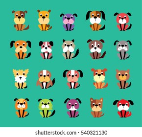 cute puppy dog vector collection