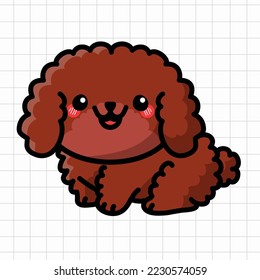 Cute Puppy Dog Vector Illustration
