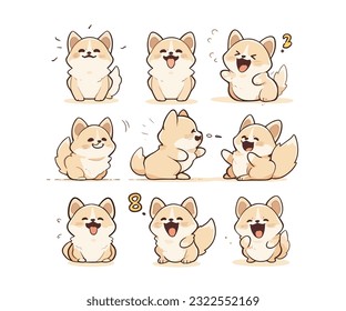 cute puppy dog vector illustration mascot