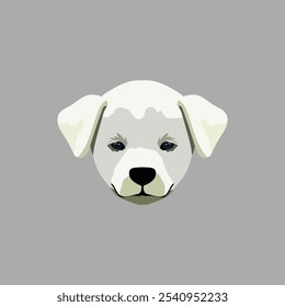 Cute Puppy Face Dog Face icon on white background.