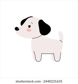 Cute puppy in flat style.Vector.