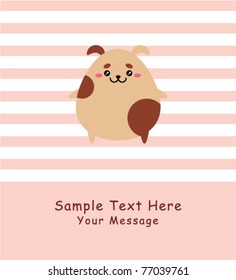 cute puppy greeting