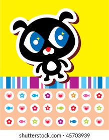 cute puppy greeting card