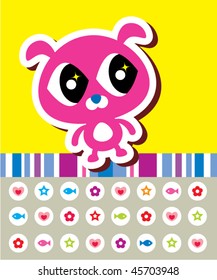 cute puppy greeting card