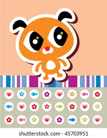 cute puppy greeting card