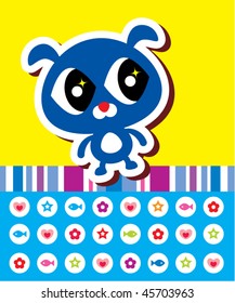 cute puppy greeting card