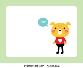 cute puppy greeting vector