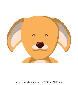 cute puppy icon over white background, colorful design vector ilustration