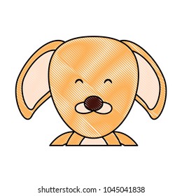 cute puppy icon over white background, colorful design vector ilustration