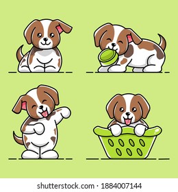 Cute puppy illustration for kids book design.