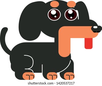 Cute puppy isolated vector illustration